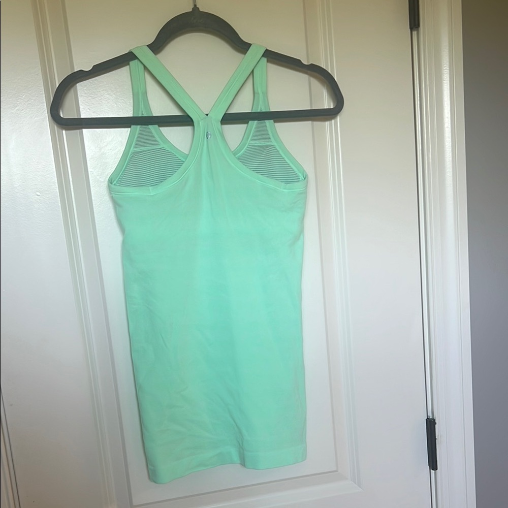 Mint Green Racerback Tank Top - Picture 2 of 3